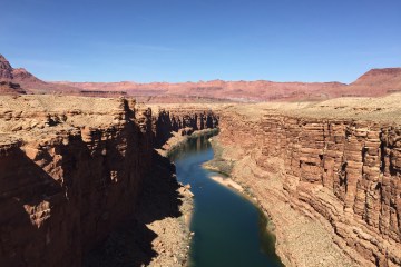 View of the Colorado River running through Marble Canyon