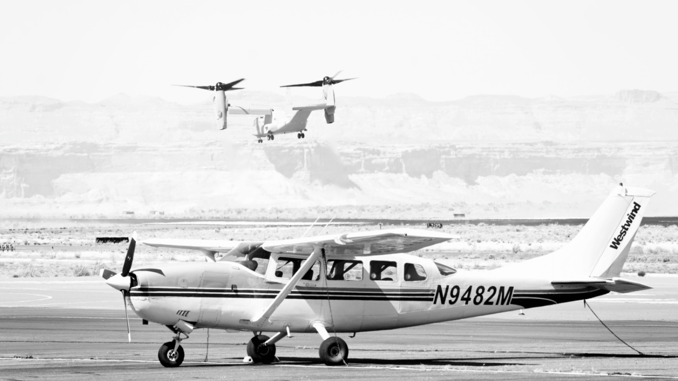 black and white photo of planes