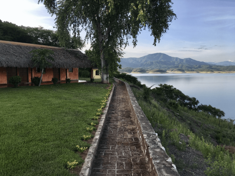 View of walkway along side Lake Bacarac